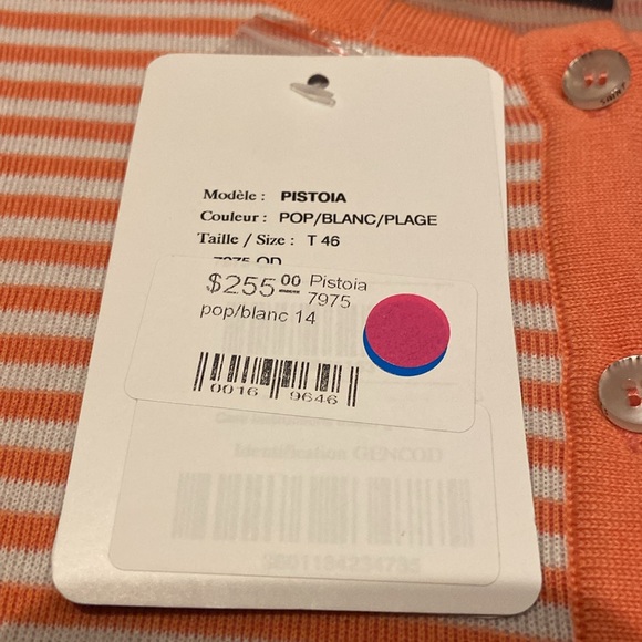 BEAUTIFUL SAINT JAMES PISTOIA Size 14 NWT Button Front Sweater MSRP $255 - Picture 6 of 13